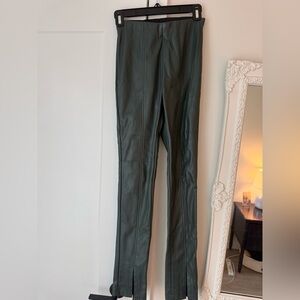 Steve Madden Vegan Leather Anastasia Leggings Hunter Green Size XS
